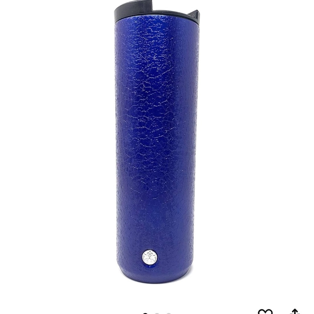 STARBUCKS 2020 STAINLESS STEEL BLUE CRACKLE 16 OUNCE VACUUM INSULATED TUMBLER